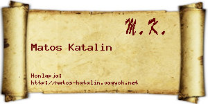 Matos Katalin névjegykártya